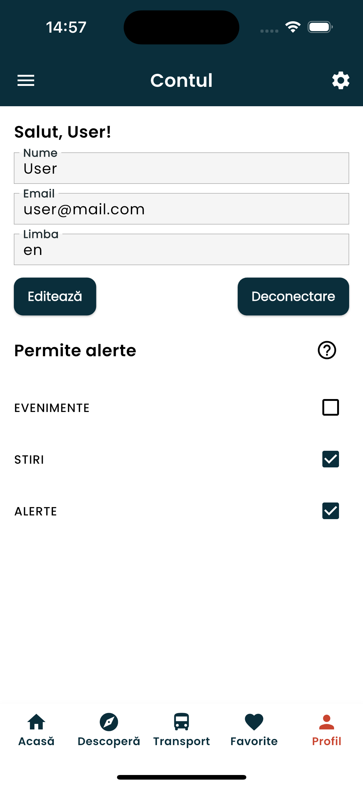 ⚠️ Alerte & Notificări